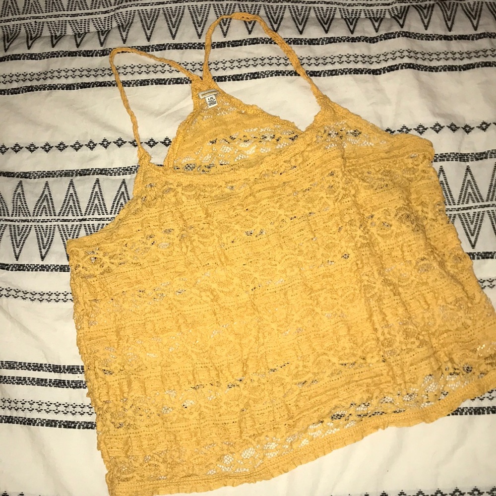 3/15$ Yellow tank crop top